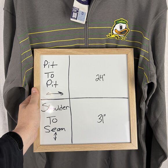 Oregon Ducks Quarter Zip Long Sleeve Sweatshirt Pullover Men's Size XL NWT - Picture 6 of 6